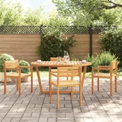 Vrtni blagovaonski stol ovalni 150x90x75 cm masivno drvo akacije