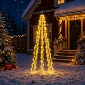 Lučke za božično drevesce z 8 LED diodami 1000 LED Toplo bela