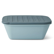 liewood zložljiva silikonska škatlica za malico franklin sea blue/whale blue mix
