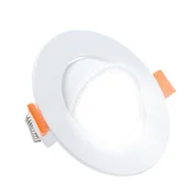 Vgradna stropna svetilka, premična ušesca, bela, okrogla, O9 cm, LED, 7 W, spremenljiva barva, PLUS Light Prestige