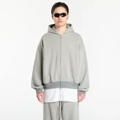 Hoodica Fear of God Essentials Signature Classic Full Zip Hoodie Concrete Heather/ Dark Concrete Heather M