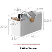 Lanjiaoluo Kutija za odlaganje sa tockicima, 44.3x19.2x23.2cm, Bela