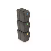 eoshop Set 3 košev za ločevanje odpadkov Sortibox I, 3x20 L, siv kamen