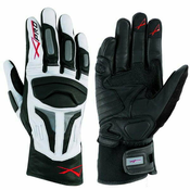 Rokavice Firepower usnjene - Belo-Sive - 3XL