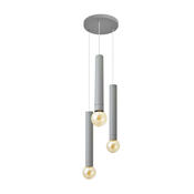 Luster na sajli TUBA 3xE27/60W/230V siva