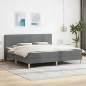 vidaXL Konstrukcija postelje Temno siva 180 x 200 cm Poliester