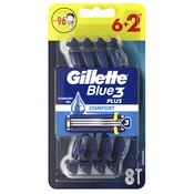 Gillette brijac blue 3 pakovanje 6+2