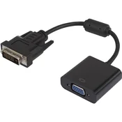 Renkforce Renkforce DVI / VGA adapter [1x DVI-vtič 24+1pol. - 1x VGA-vtičnica] črne barve, s feritnim jedrom, pozlačeni kontakti