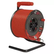 Emos PVC kabel na bobnu s stikalom, 4 vtičnice, 50 m, 1,5 mm2