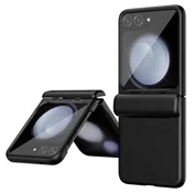 Overboard Ovitek za Samsung Galaxy Z Flip7 FE/Z Flip6, tanek usnjen, črn