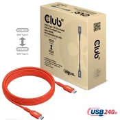 CLUB3D USB 2.0 Type C veza Crvena 2m CAC-1573
