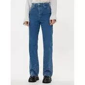 Pieces Jeans hlače 17153496 Modra Straight Fit