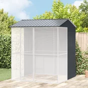 vidaXL Aviarium za ptice Antracit 215x210x247 cm Jeklo