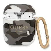 Guess Etui Guess Camo Collection za AirPods 1/2 - črno