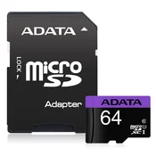 A-Data UHS-I (AUSDX64GUICL10-RA1) MicroSDXC 64GB class 10+adapter