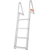 VEVOR Pristaniška lestev 4 stopnice 61x455x1525 cm aluminij