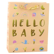 Darilna vrečka Hello Baby breskev 32 x 26 x 10 cm