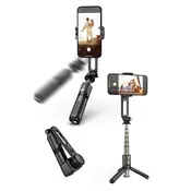 Selfie stick Techsuit L18Mini z Bluetooth daljincem in stabilnim stojalom, 360° rotacijo, 70cm - črn