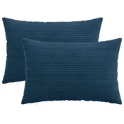 vidaXL Prevleka za blazino 2 pcs HEERLEN Temno modra 50 x 75 cm
