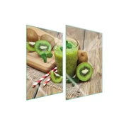 shumee ZAŠČITNA STEKLENA KROŽNIK ZA KUHINJO 2x35x52 KIWI