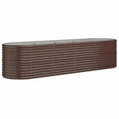 Vidaxl Visoka greda iz cinkanega jekla 296x80x68 cm rjava