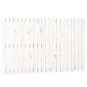 Vidaxl Stensko posteljno vzglavje belo 140x3x90 cm trdna borovina