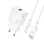 Dudao DUDAO A23TEU 2.4A GAN POLNILEC ZA LIGHTNING Z USB-A KABLOM ZA IPHONE 12 13 14, (5000305997)