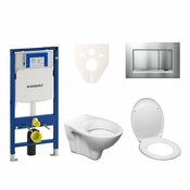 SIKOSSLPRO010 S-Line Pro wc školjka s kompletom Geberit Duofix 111.300.00.5 Sigma30 krom matt