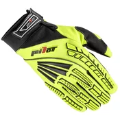 Djecje rukavice za motocross Pilot Pioneer fluo žuto-crno-crvene