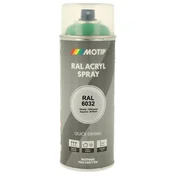 Industrijski akrilni lak sprej RAL HG 400ml Motip - RAL 6032 signalno zelena