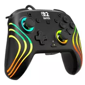 Žični igralni plošček Afterglow Wave RGB za Nintendo Switch 2 - Črna