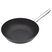 MasterClass Heavy Duty wok ponev, 30 cm, črno srebrna