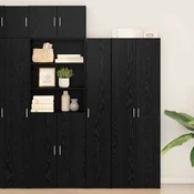 Highboard 2 pcs Crni hrast 30 x 42,5 x 185 cm