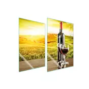 shumee ZAŠČITNI KROŽNIK IZ STEKLENA ZA KUHINJO 2x35x52 ZA VINO