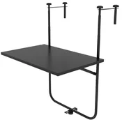 Homestar Balkonska miza 62x60x855 cm črna nastavljiva