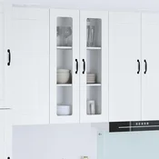 vidaXL Stenska kuhinjska omarica Bela 60 x 31 x 100 cm Konstruiran les