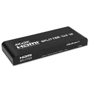 Qoltec aktivni razdelilnik 4 x HDMI 4K x 2K | 3,4 Gb/s | Visoka stabilnost