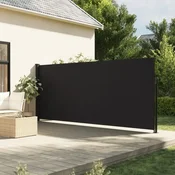 shumee vidaXL Zložljiva stranska tenda črna 180x300 cm