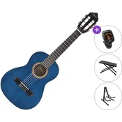 Valencia VC201 SET Transparent Blue 1/4 klasična gitara za djecu