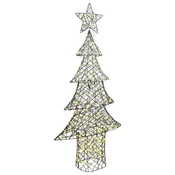 Božicno drvce s 240 LED svjetlima Topla bijela 180 cm Ratan