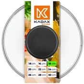 KADAX stekleni pokrov 18 cm univerzalni toplotno odporen pokrov za lonce in ponev, (5000355991)