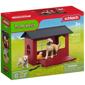 Schleich Farm World – Pasja hišica z igračami z zlati prinašalci (42722)