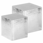 shumee Klubske mizice iz aluminija 2 kosa srebrne