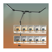 Prigušiva fleksibilna LED stona lampa LED/24W/230V 3000-6500K CRI 92 crna