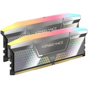 CORSAIR Vengeance RGB Silver DDR5 48GB (2x24GB) 8000MHz CL38 XMP 3.0, CUDIMM pomnilnik
