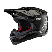 Motocross kaciga Alpinestars Supertech S-M10 Solid glossy carbon