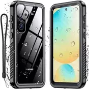 Vodoodporen ovitek ShellBox WaterProof za Samsung Galaxy S25 Plus z IP68 za spuste do 1.5m globine - črn