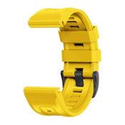 Silikonski pašček za uro 22 mm - Quick Fit - Fenix 5x/6x - rumen