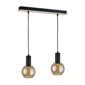 Luster na sajli JANTAR WOOD 2xE27/60W/230V