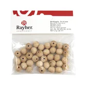 Rayher Lesene kroglice, naravne, 10 mm o, luknja 2,8 mm, 35 kom, (20633895)